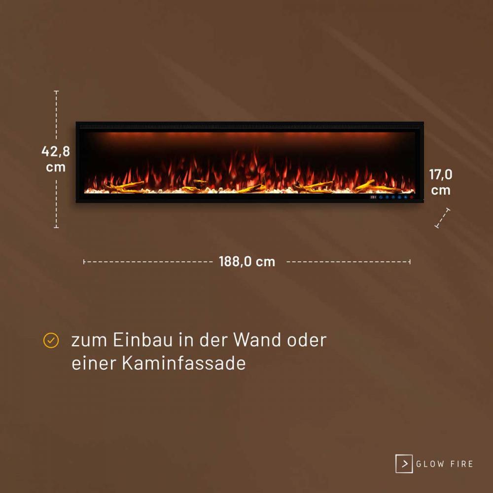 Electric wall fireplace Smart Wall 74